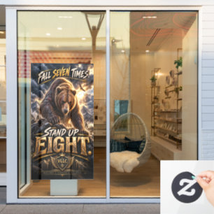 Bear Resilience Motivational Window Cling