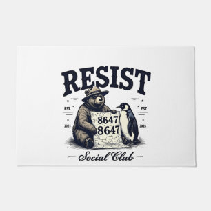 Bear Resist Protect National Park Anti Trump 8647 Doormat