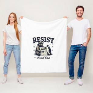 Bear Resist Protect National Park Anti Trump 8647 Fleece Blanket