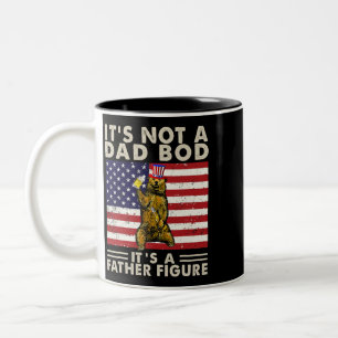 Bear Retro Its Not A Dad Bod Its A Father Figure U Two-Tone Coffee Mug