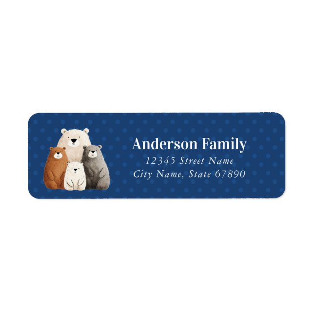Bear Return Address Labels (Front)