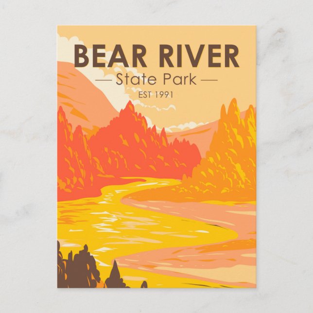 Bear River State Park Wyoming Vintage Postcard (Front)