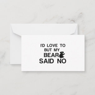 BEAR SAID NO CARD