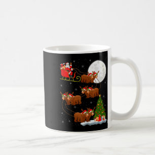 Bear Santa Sleigh Flying Funny Magical Christmas T Coffee Mug