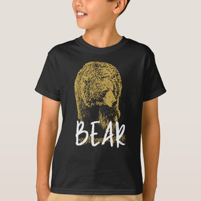 Bear shaman totem animal, two sides print T-Shirt (Front)