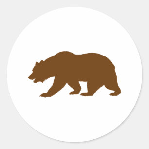 Bear Shape Classic Round Sticker