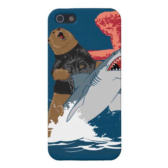 Bear Shark Escape iPhone Case (Back)