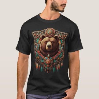 Bear Shield Aztec design T-Shirt