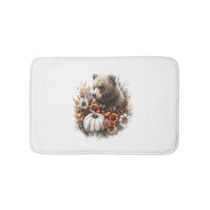 Bear Shirt Country Pumpkin Bath Mat