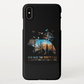 Bear Silhouette Forest For Bear And Nature Lovers iPhone XS Max Case
