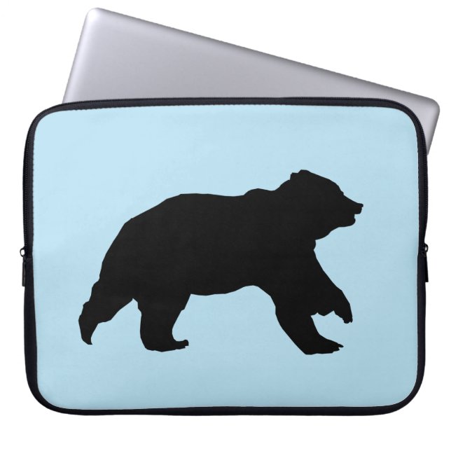 Bear Silhouette Laptop Case (Front)