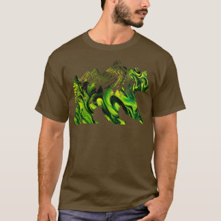 Bear silhouette with mountains and trees T-Shirt