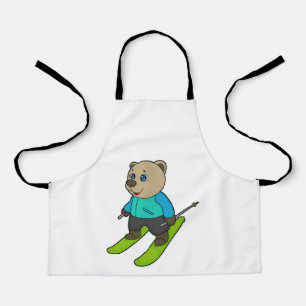 Bear Skier Ski Apron