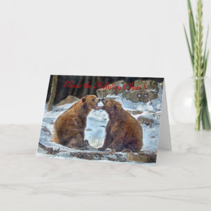 Bear Smooch Holiday Card
