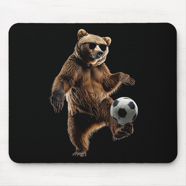 Bear Soccer  Mouse Pad (Front)