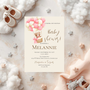 Bear Spanish Baby Shower invitation