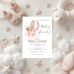 Bear Spanish Baby Shower invitation