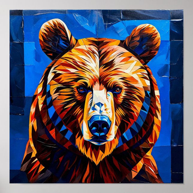 Bear Stained Glass Poster (Front)