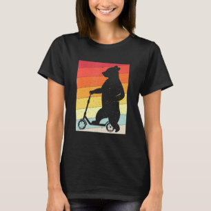 Bear Stunt Kick Scooter Kick Scooter Skater Retro  T-Shirt