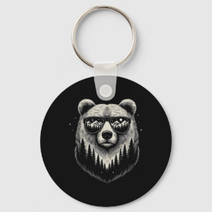 Bear Sungles Nature Scene Art Design For Women And Keychain