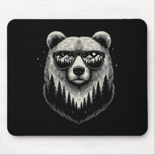 Bear Sungles Nature Scene Art Design For Women And Mouse Pad