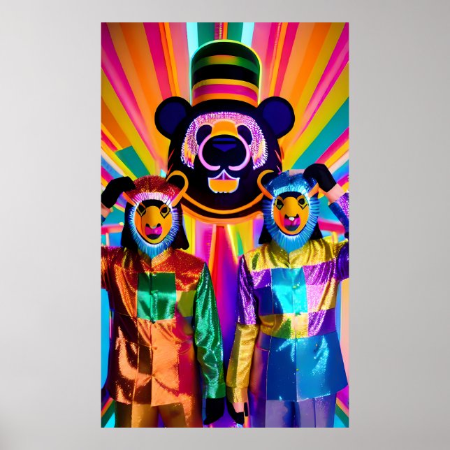 Bear Surrealism - Ken Gauge Art Poster (Front)