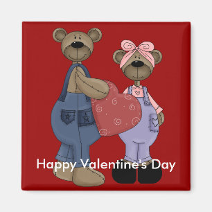 Bear Sweethearts Customizable Frig Magnet