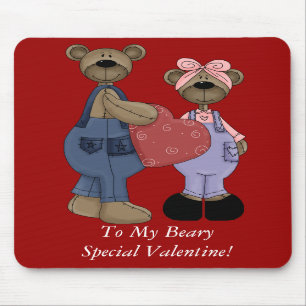 Bear Sweethearts Customizable Mousepad