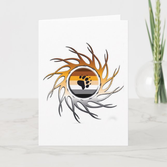 Bear Swirl Greeting Card (Front)
