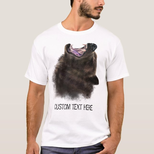 Bear T-Shirt Drawing - Your Text (Front)