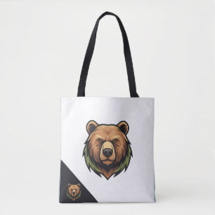bear t-shirt logo tote bag