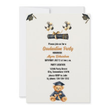 bear teddy and hats Graduation Party 