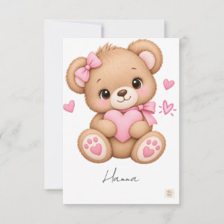 Bear thank you card