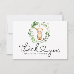 Bear thank you card