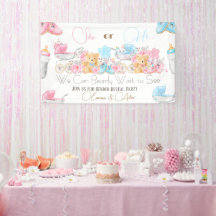 Bear Theme Gender Reveal Party Welcome
