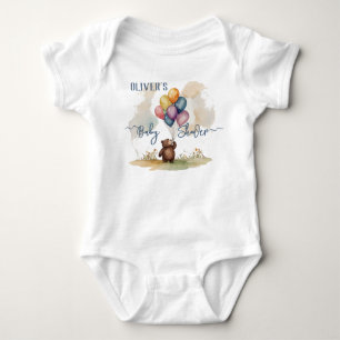 Bear Themed Gender Neutral Baby Shower Bodysuit
