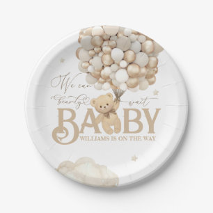 Bear Themed Gender Neutral Baby Shower  Paper Plate
