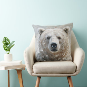 Bear throw pillow