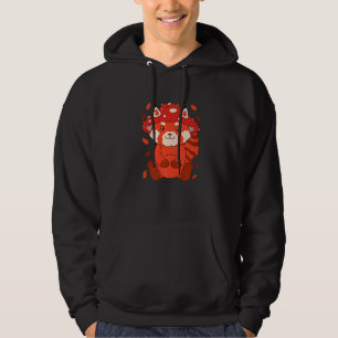 Bear Toadstool Hat Autumn Cat Bear Red Panda Hoodie