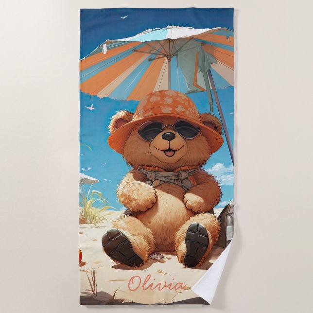 Bear Towels for Fun on Beach and in the Pool (Front)