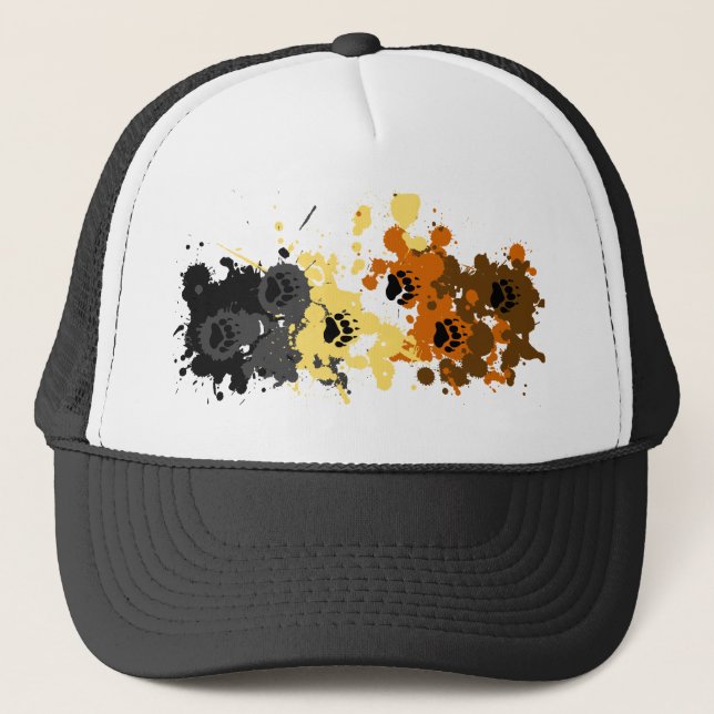 bear tracks trucker hat (Front)