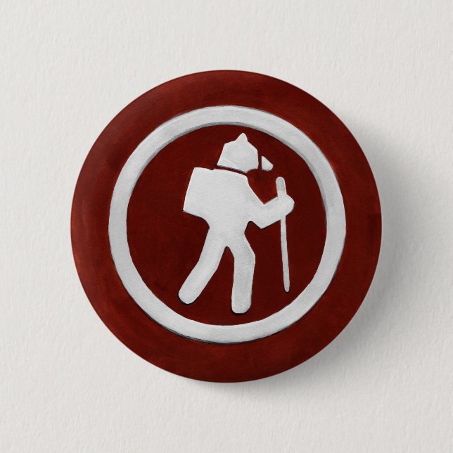 Bear Trail Marker 2 Inch Round Button (Front)