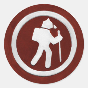 Bear Trail Marker Classic Round Sticker