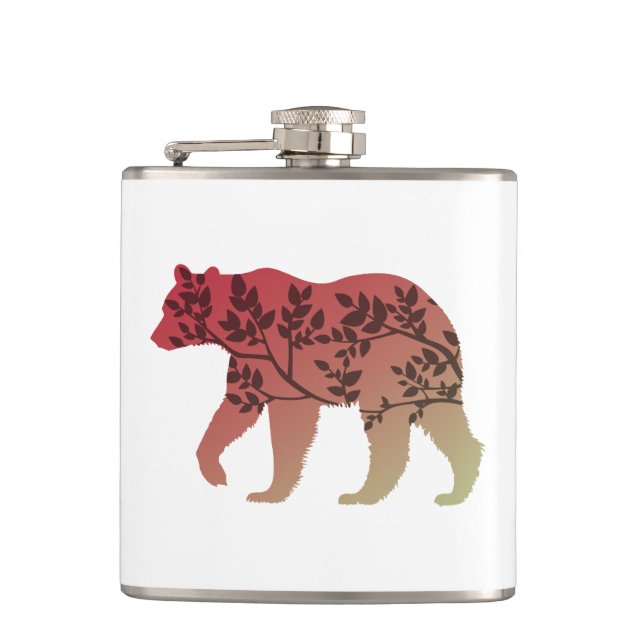 Bear Tree Hip Flask (Front)