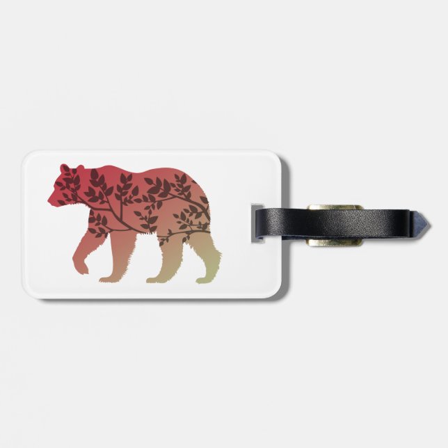 Bear Tree Luggage Tag (Back Horizontal)