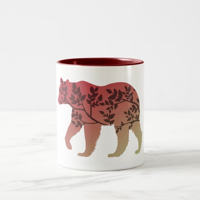 Bear Tree Two-Tone Coffee Mug (Center)