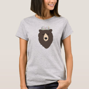 Bear Tshirt with flower crown