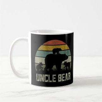 Bear Uncle Three Cub Kids Father Day Uncles Coffee Mug