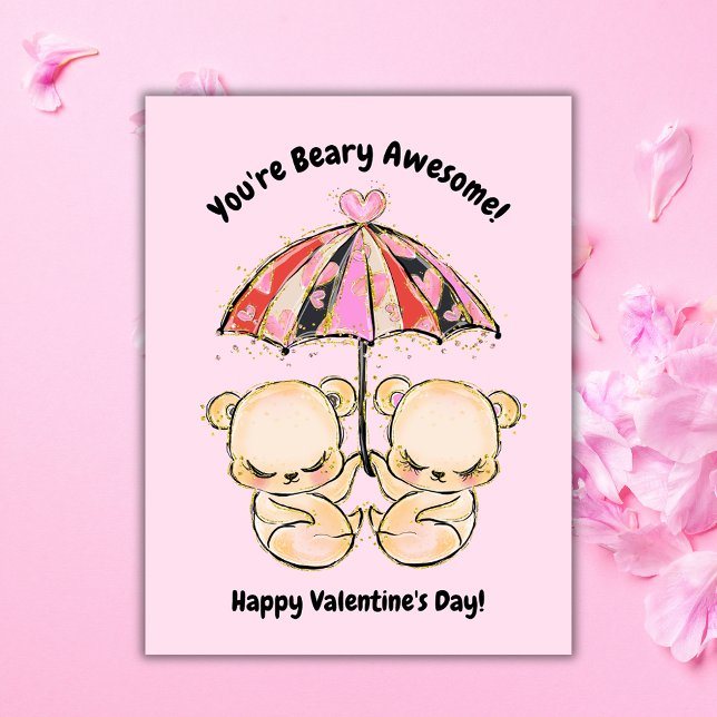 Bear Valentine's Day Photo Holiday Card (Creator Uploaded)