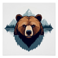 Bear Vector Art Animal Modern Urban City Graphic 